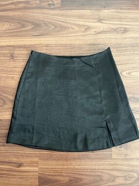 OAK + FORT Black Satin Skirt